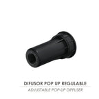 Difusor pup up regulable 5 cm.