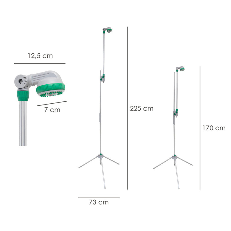 Ducha jardín portatil con tripode