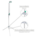 Ducha jardín portátil con trípode