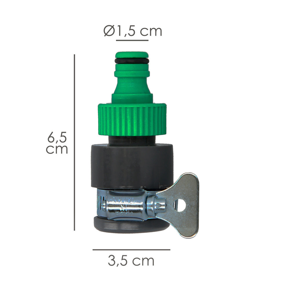 Plastic hose adapter for faucet blister