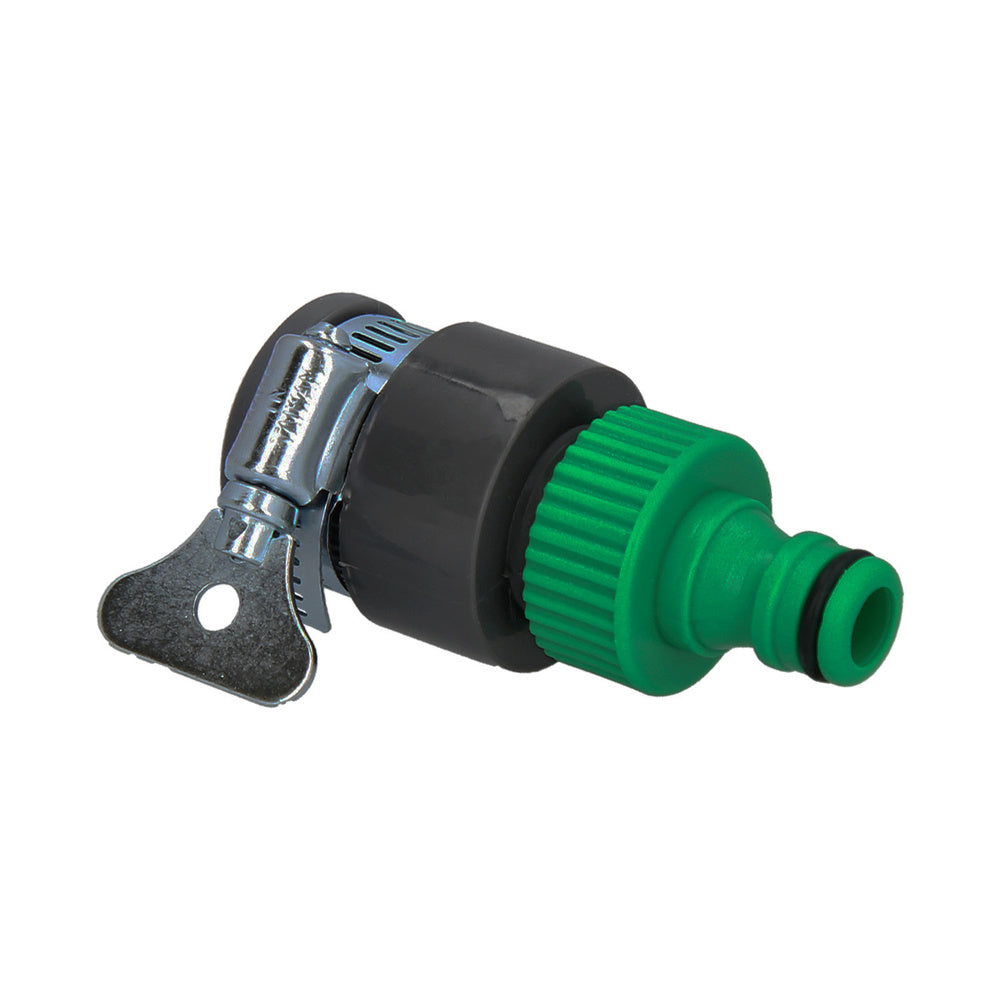 Plastic hose adapter for faucet blister