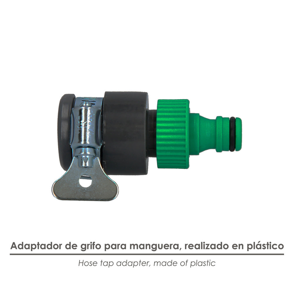 Plastic hose adapter for faucet blister