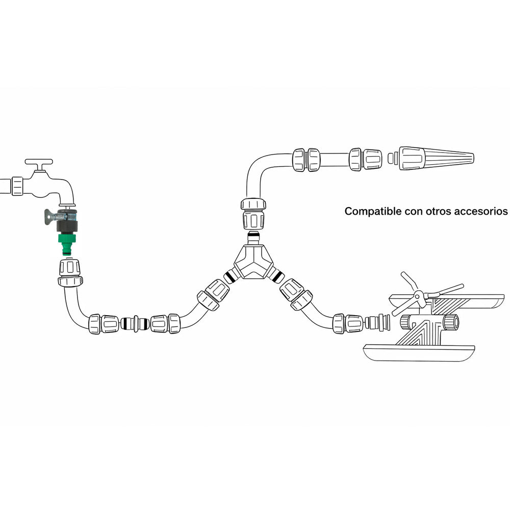 Plastic hose adapter for faucet blister