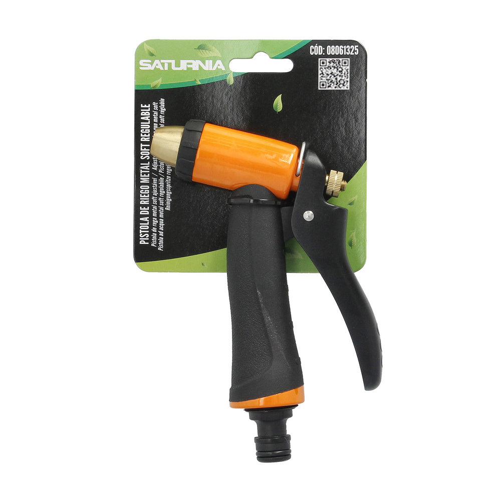 Pistola riego manguera metal soft-touch regulable