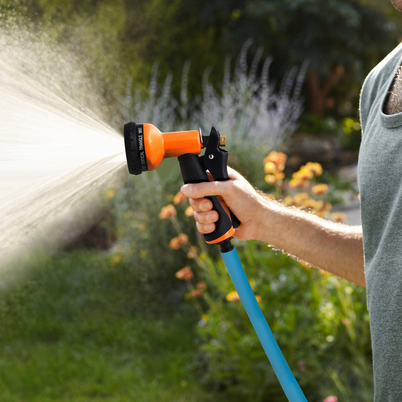 Pistola riego jardín manguera metal soft-touch 10 posiciones