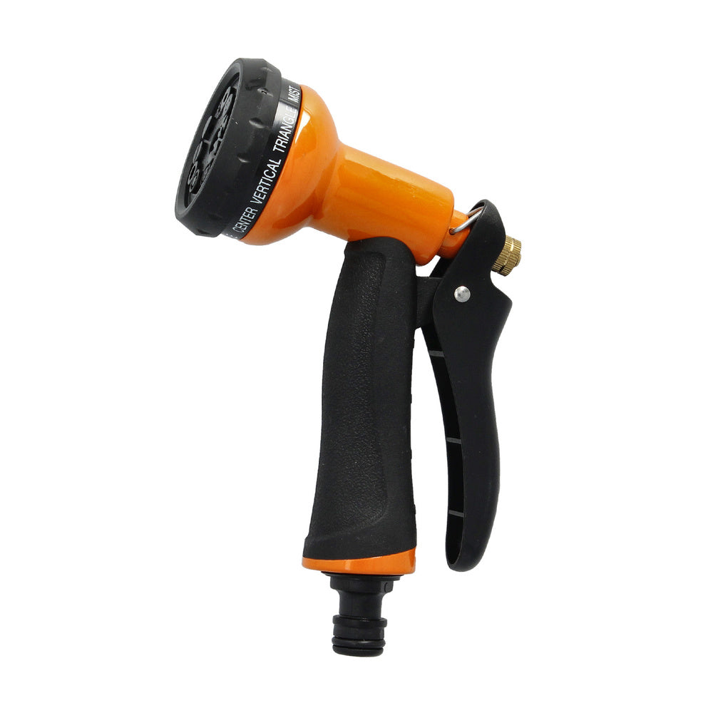Pistola riego jardin manguera metal soft-touch 10 posiciones