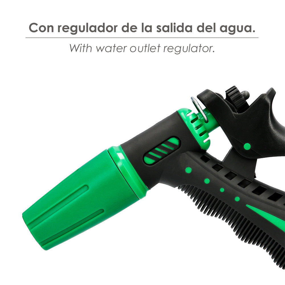 Pistola riego manguera regulable