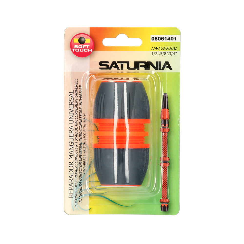 Reparador universal mangueiras 1/2" 5/8" e 3/4". Fácil de usar, plástico soft touch.