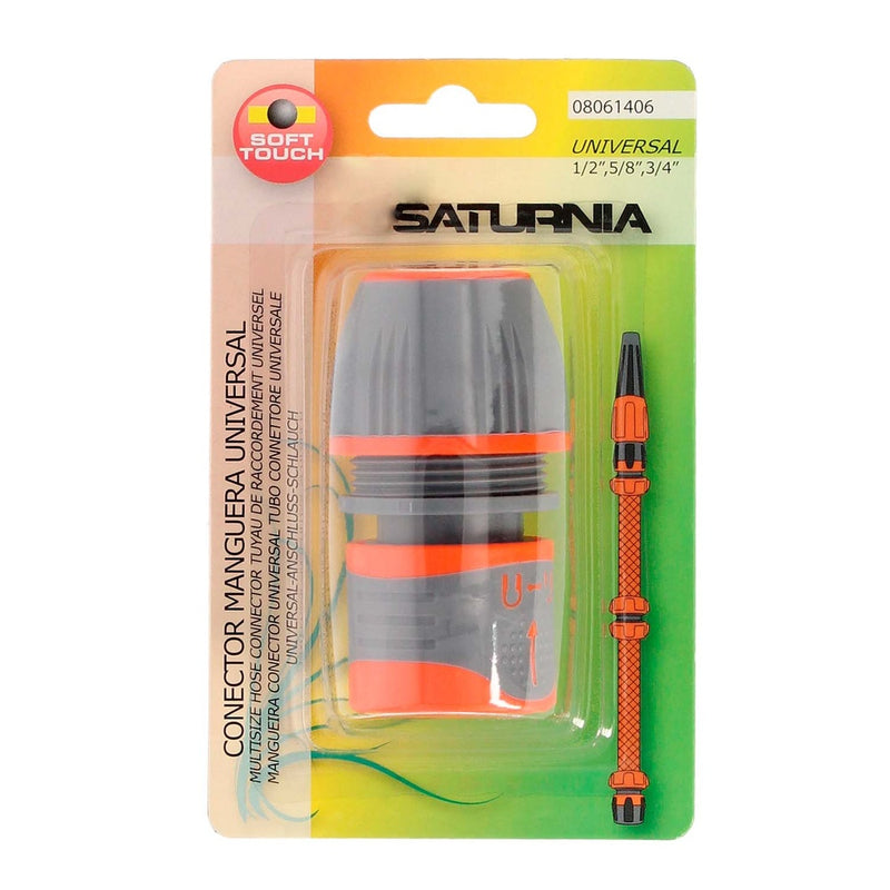 Conector manguera plástico universal  1/2" 5/8" 3/4"