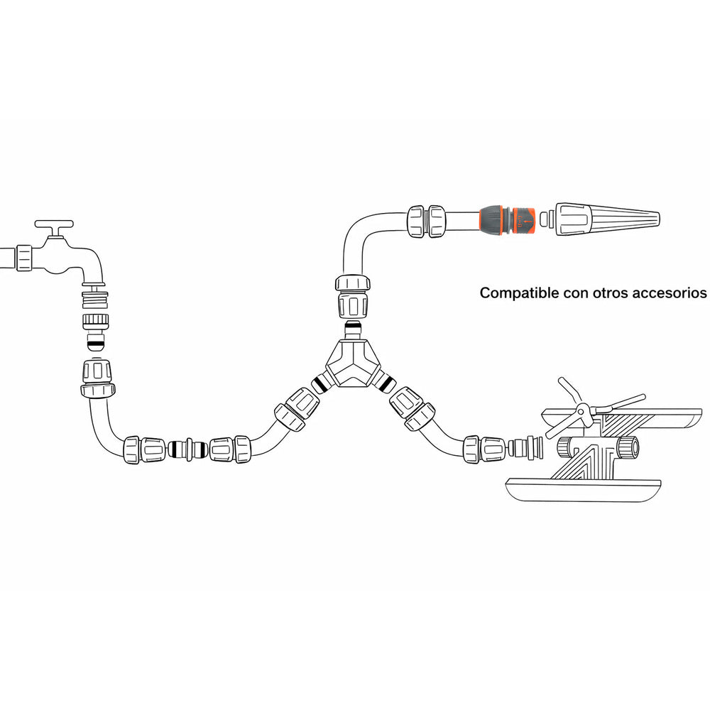 Universal plastic hose connector 1/2" 5/8" 3/4"