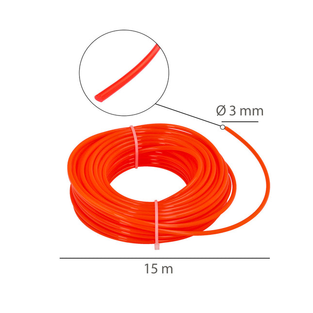 Hilo nylon redondo 3,0mm (rollo 15mt.)