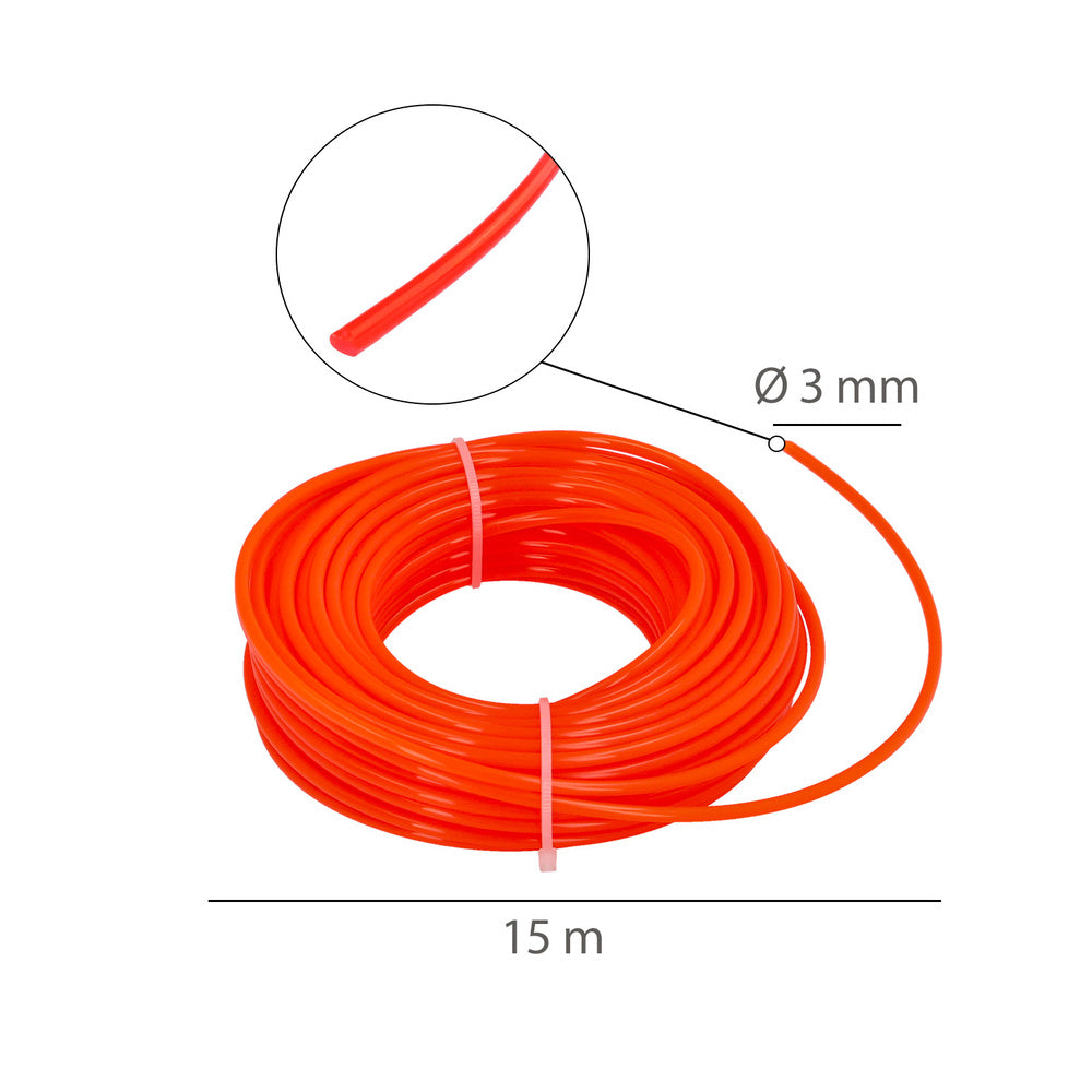 Round nylon line 3.0mm (15m roll)