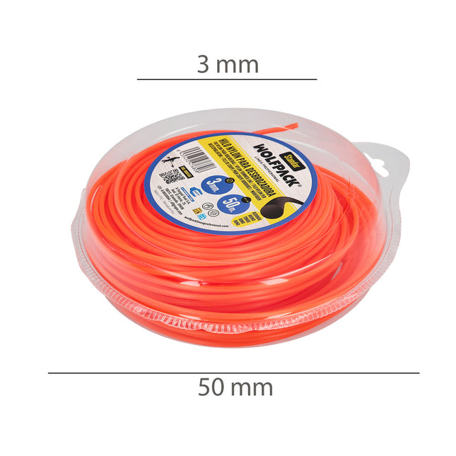 Hilo nylon redondo 3,0mm (dispen.50mt)
