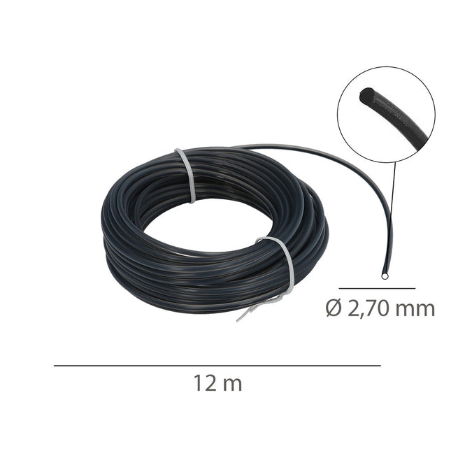 Hilo nylon redondo profesional 2,7mm (12mt)