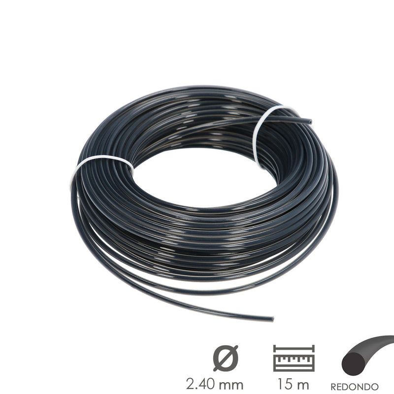 Hilo nylon redondo profesional ø 2,4 mm. rollo 15 metros