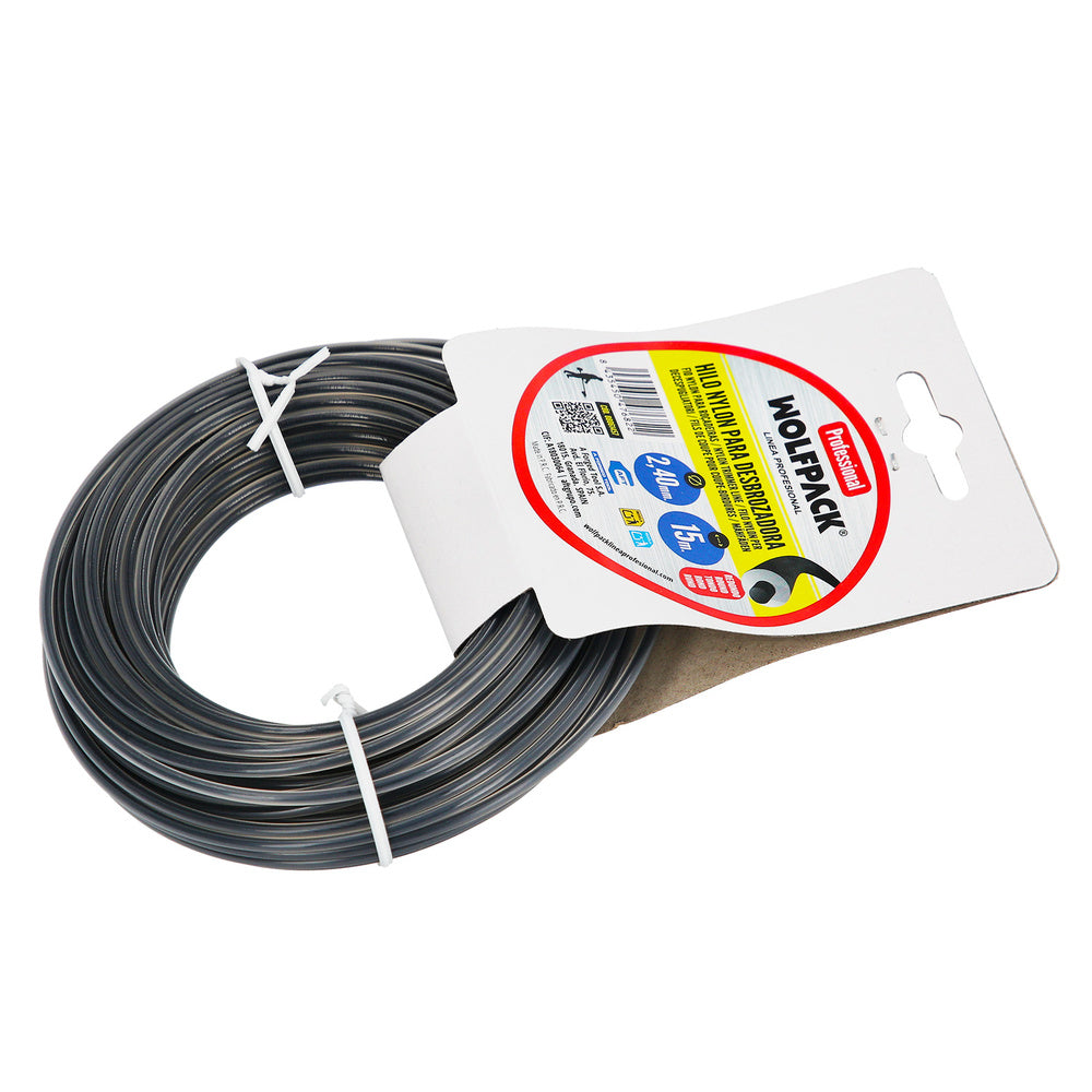 Professional round nylon line ø 2.4 mm roll 15 meters