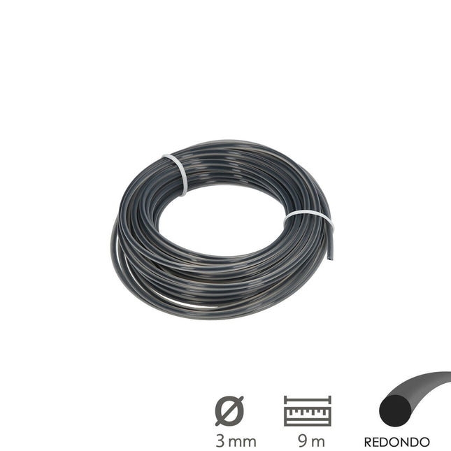 Hilo nylon redondo profesional 3,0mm (rollo 9mt.)