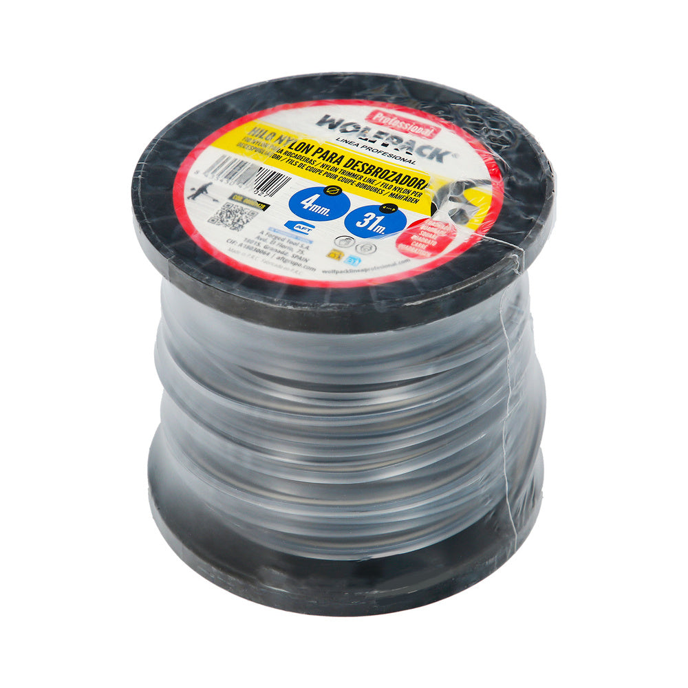Hilo nylon cuadrado profesional ø 4,0 mm. (bobina 31 metros)