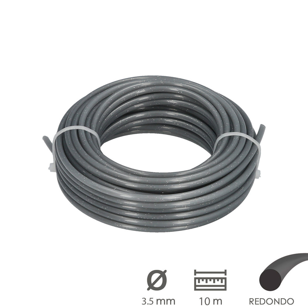 Hilo nylon/aluminio redondo profesional ø 3,5 mm. (rollo 10 metros)