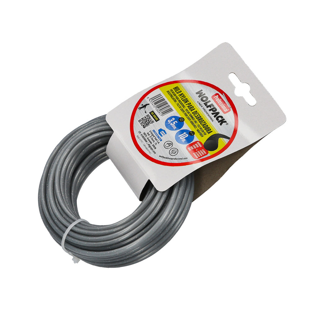 Hilo nylon/aluminio redondo profesional ø 3,5 mm. (rollo 10 metros)
