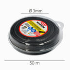 Hilo nylon desbrozadoras cuadrado dentado profesional ø 3,0 mm. Rollo 50 metros. Hilo nylon corte desbrozadores hierba,