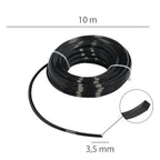 Professional square nylon/aluminum line 3.5mm (10m roll)