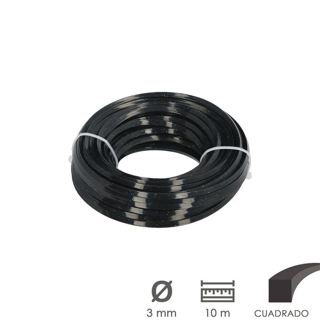 Hilo nylon/aluminio cuadrado profesional 3,5mm (rollo 10mt.)