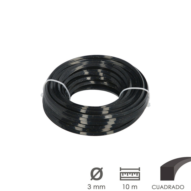 Hilo nylon/aluminio cuadrado profesional 3,5mm (rollo 10mt.)