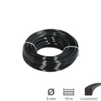 Professional square nylon/aluminum line 3.5mm (10m roll)