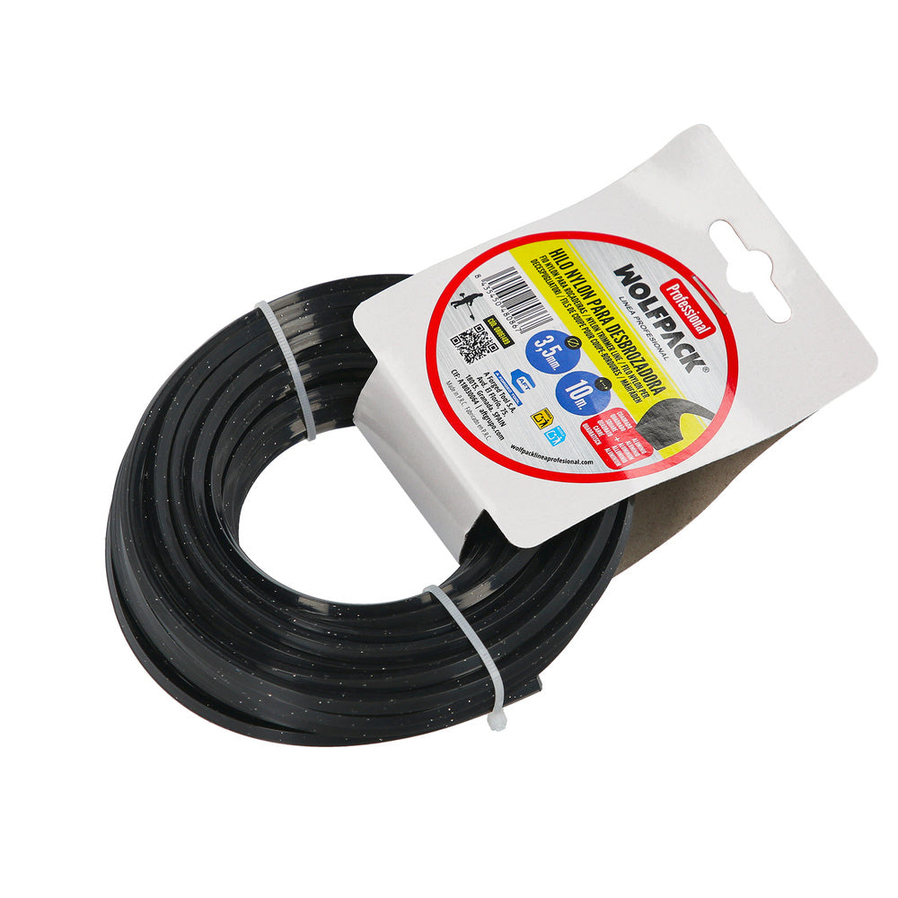 Professional square nylon/aluminum line 3.5mm (10m roll)