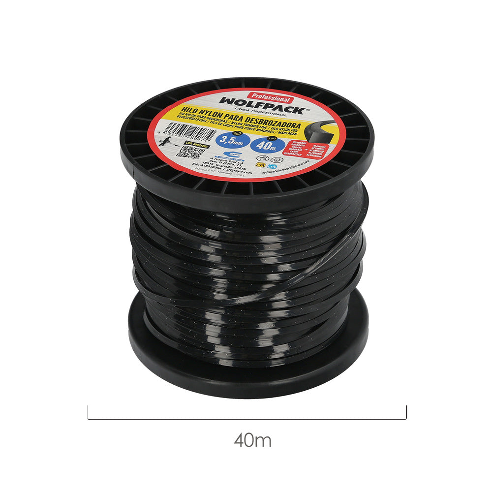 Nylon/Alum Square Profile Trimmer Line 3.5mm (40m)