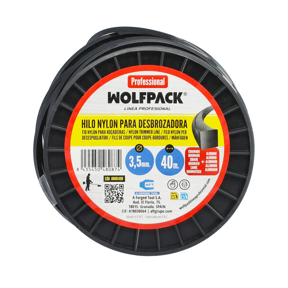 Nylon/Alum Square Profile Trimmer Line 3.5mm (40m)