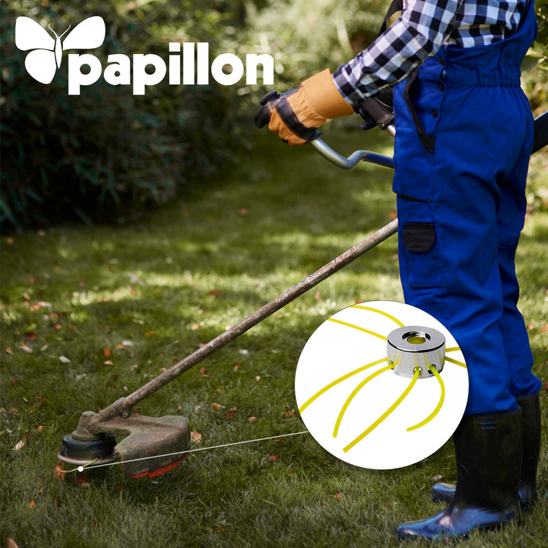 Hilo nylon desbrozadoras cuadrado dentado profesional ø 3,0 mm. rollo 12 metros. hilo nylon corte desbrozadores hierba,