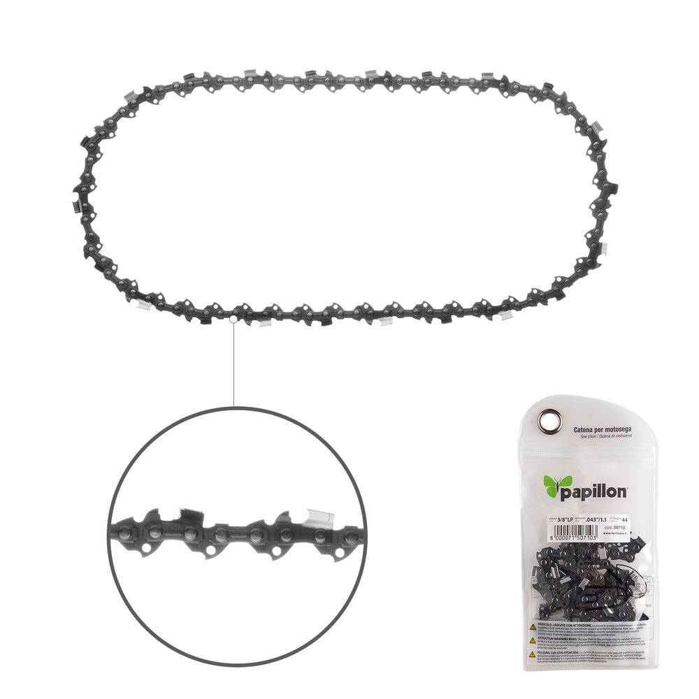 Cadena motosierra 3/8" / 0.043" 1,1 mm / 44 eslabones / 90 px