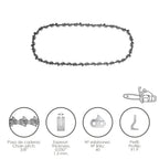 Cadena motosierra 3/8" / 0.050" 1,3 mm / 40 eslabones / 91 p