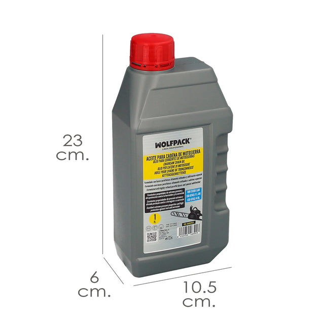 Aceite para cadenas y barras motosierra 1 litro, grasa cadenas motosierra, lubricante cadenas motosierra