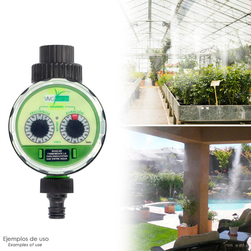 Programador nebulizacion / riego jardin, analogico grifos 3/4"