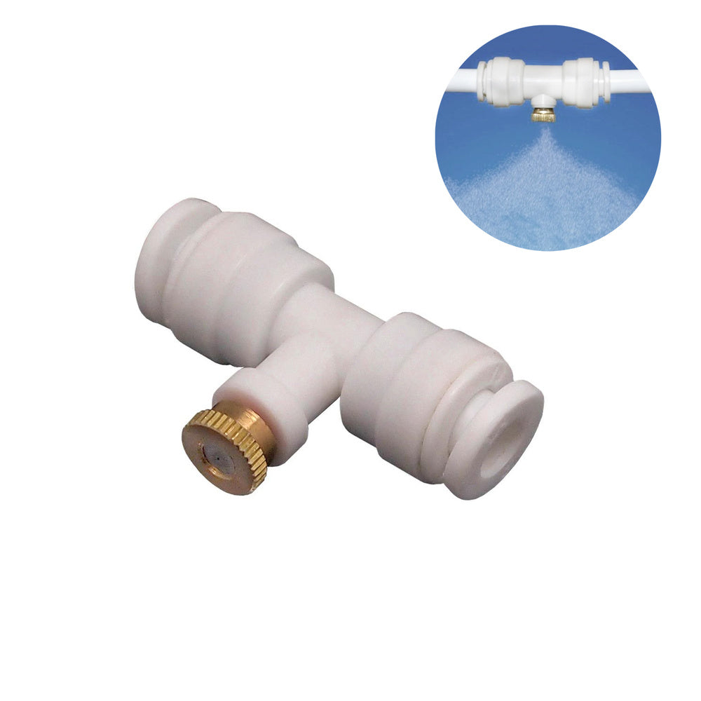 Nozzle misting tee