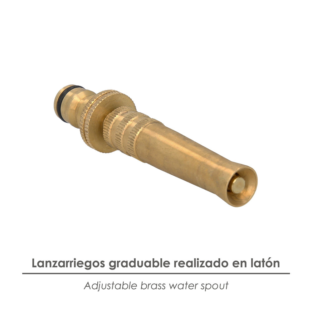 Lanzarriegos graduable para mangueras, fabricado en laton
