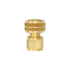 Conector manguera con función stop fabricado en latón  3/4" hembra, adaptador grifo, conector grifo a conector rapido