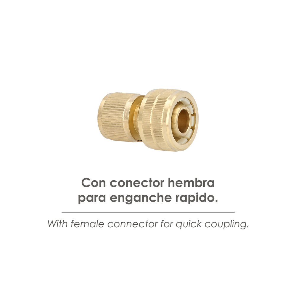 Brass hose connector 3/4" female, tap adapter, tap connector to quick connector