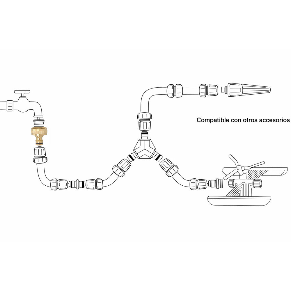Brass hose adapter 1" female