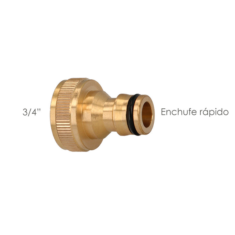 Adaptador manguera laton  3/4 hembra