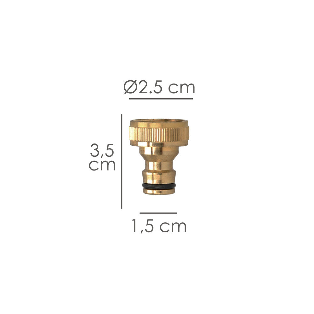 Brass hose adapter 3/4 female