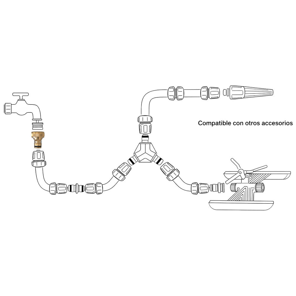 Brass hose adapter 3/4 female