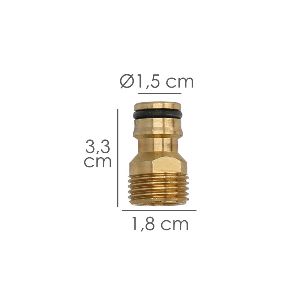 1/2" male brass hose adapter