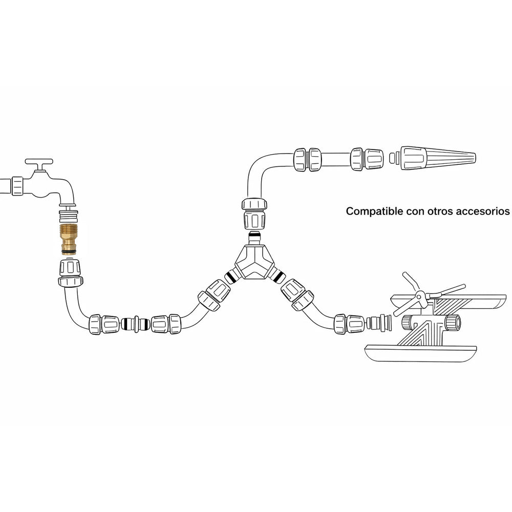 1/2" male brass hose adapter
