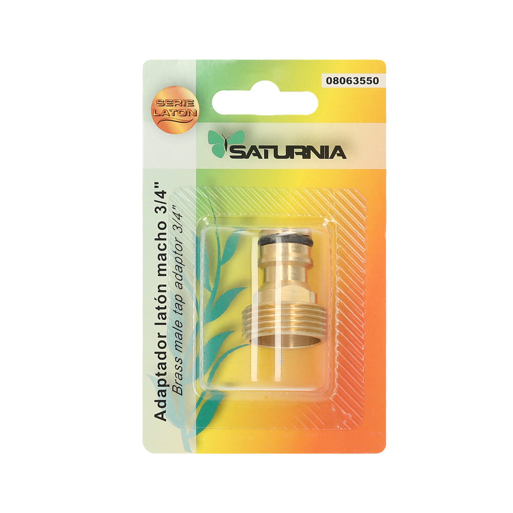 Hose adapter brass 3/4" male