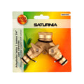 Brass hose adapter 2 outlets for 3/4" faucet