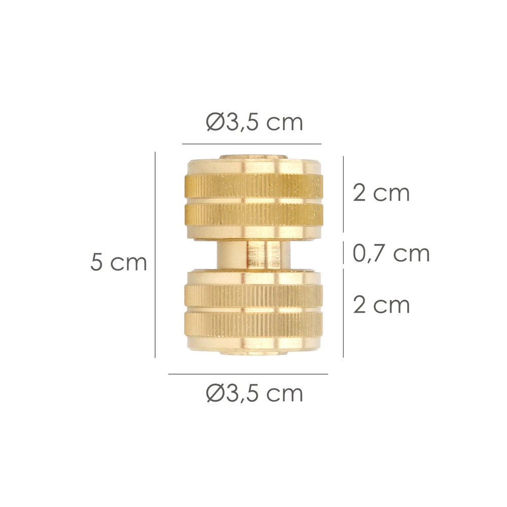 Reparador laton para mangueras 3/4". Blister 1 pieza